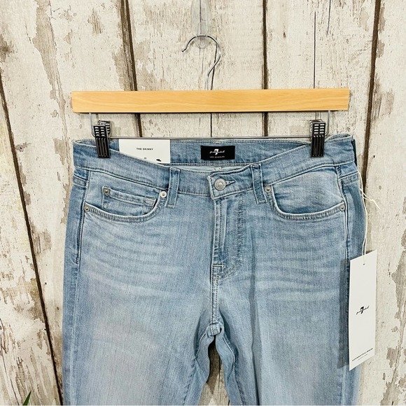 7 For All Mankind - NWT The Skinny Light Wash Jeans - Picture 6 of 15